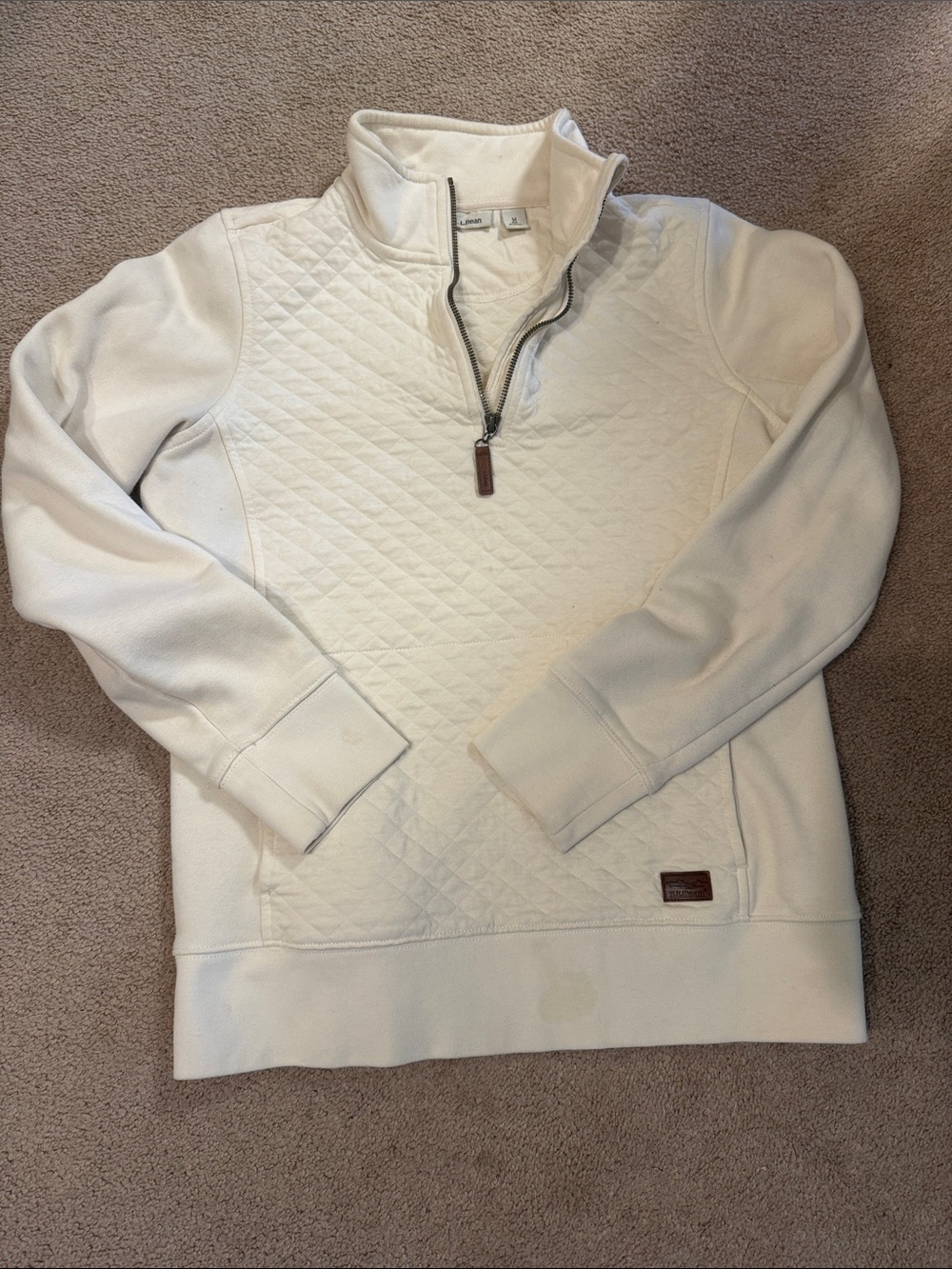 L.L. Bean 1/4 zip quilted women’s size M
